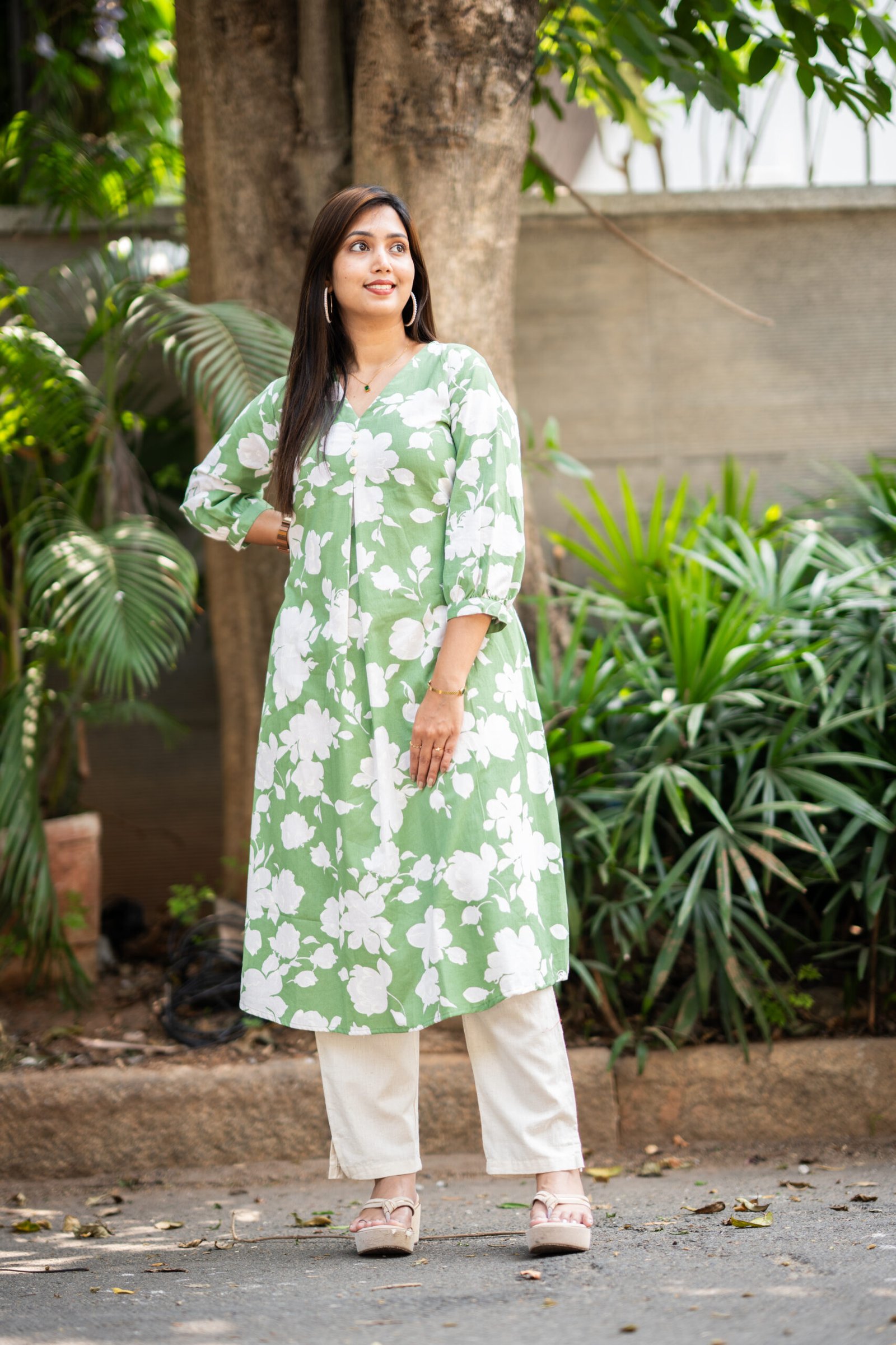 Gizia - Pastel Green Kurti Set - Image 2