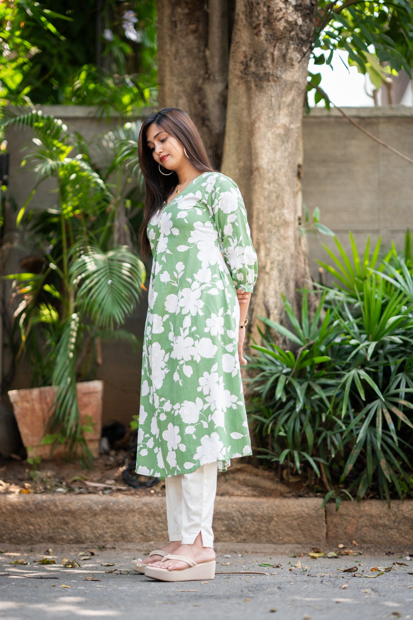 Gizia - Pastel Green Kurti Set - Image 5