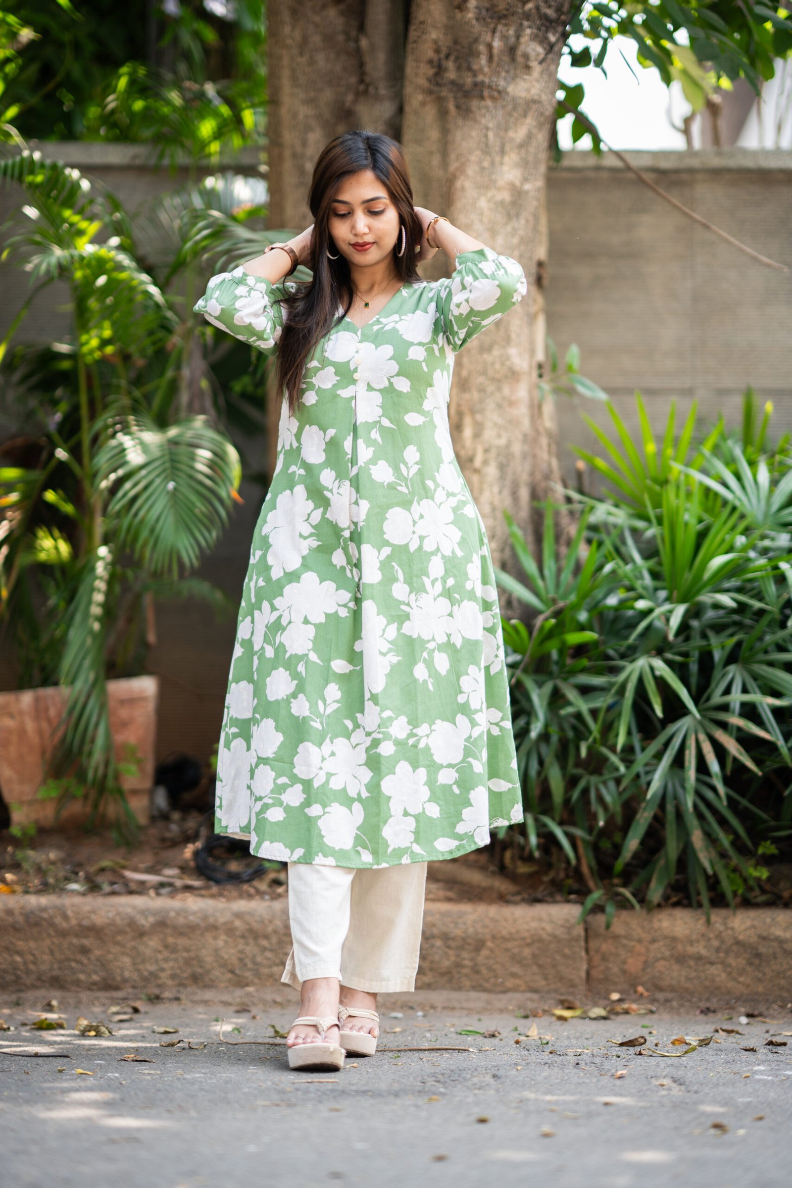 Gizia - Pastel Green Kurti Set - Image 3