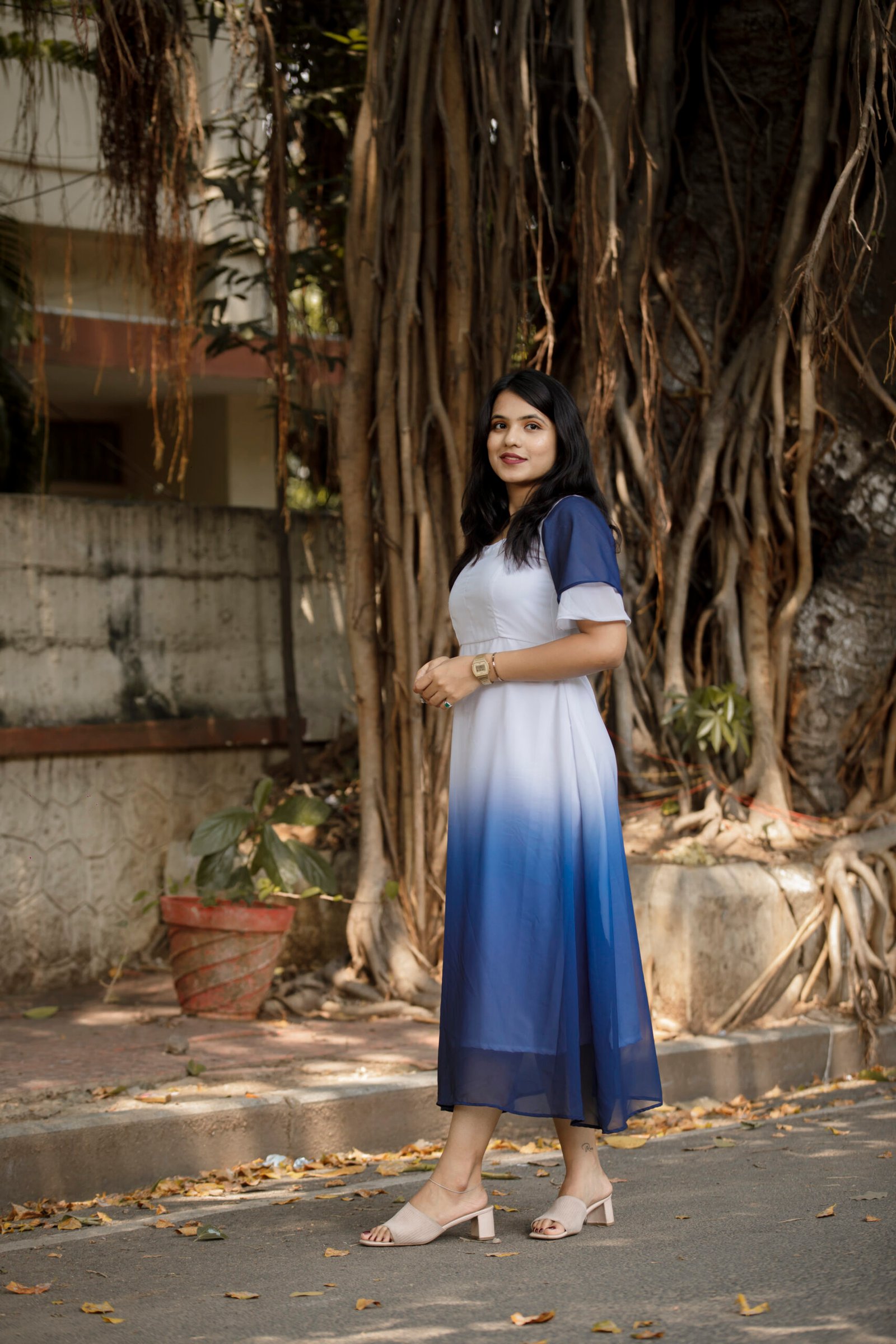 Blue Hue Ombre Dress - Image 9