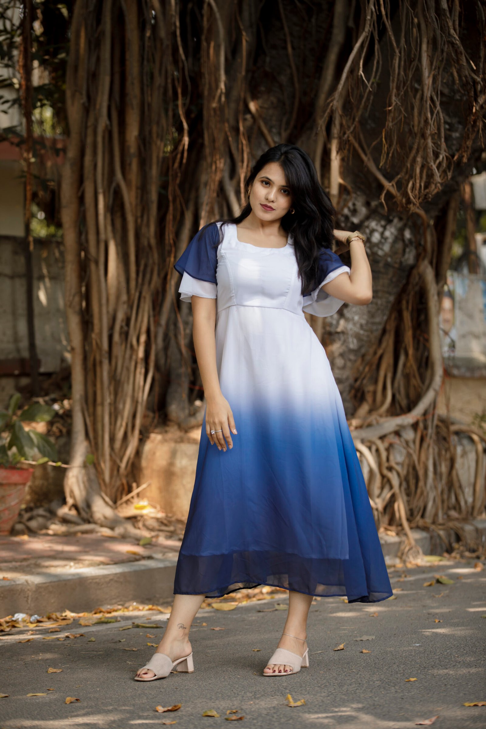 Blue Hue Ombre Dress - Image 5