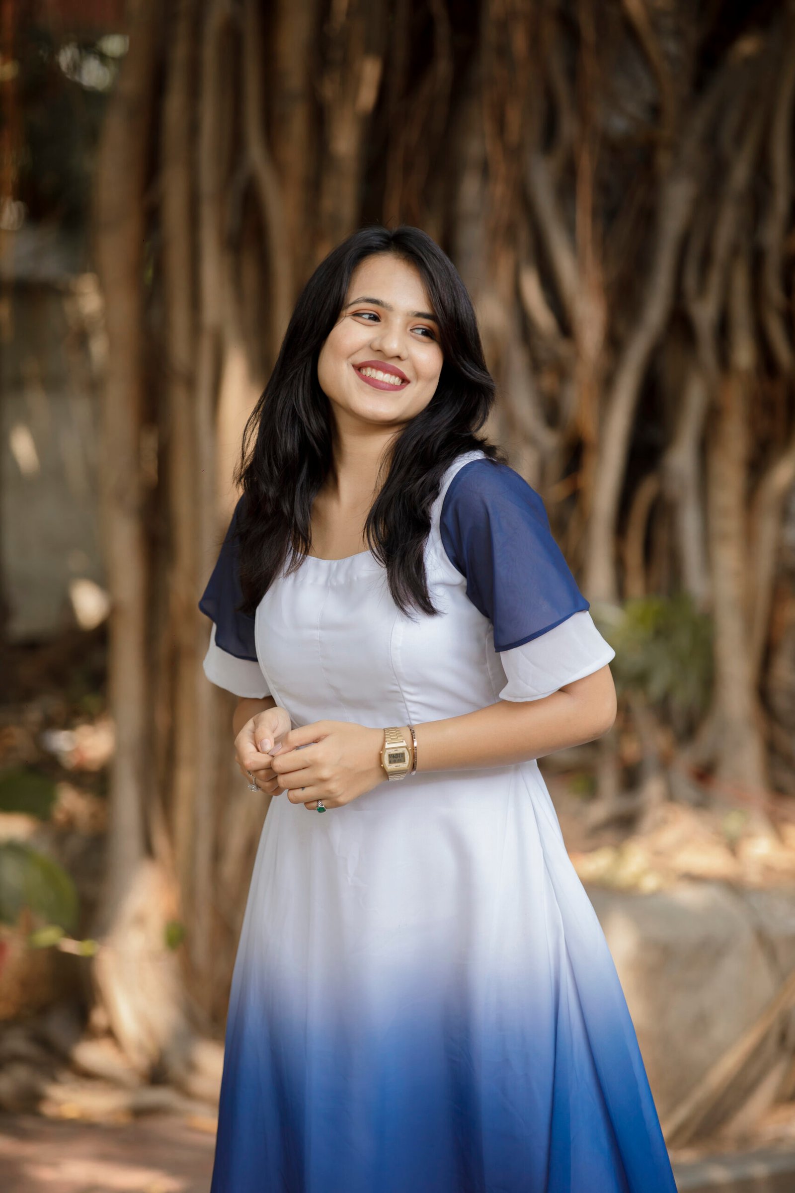 Blue Hue Ombre Dress - Image 2