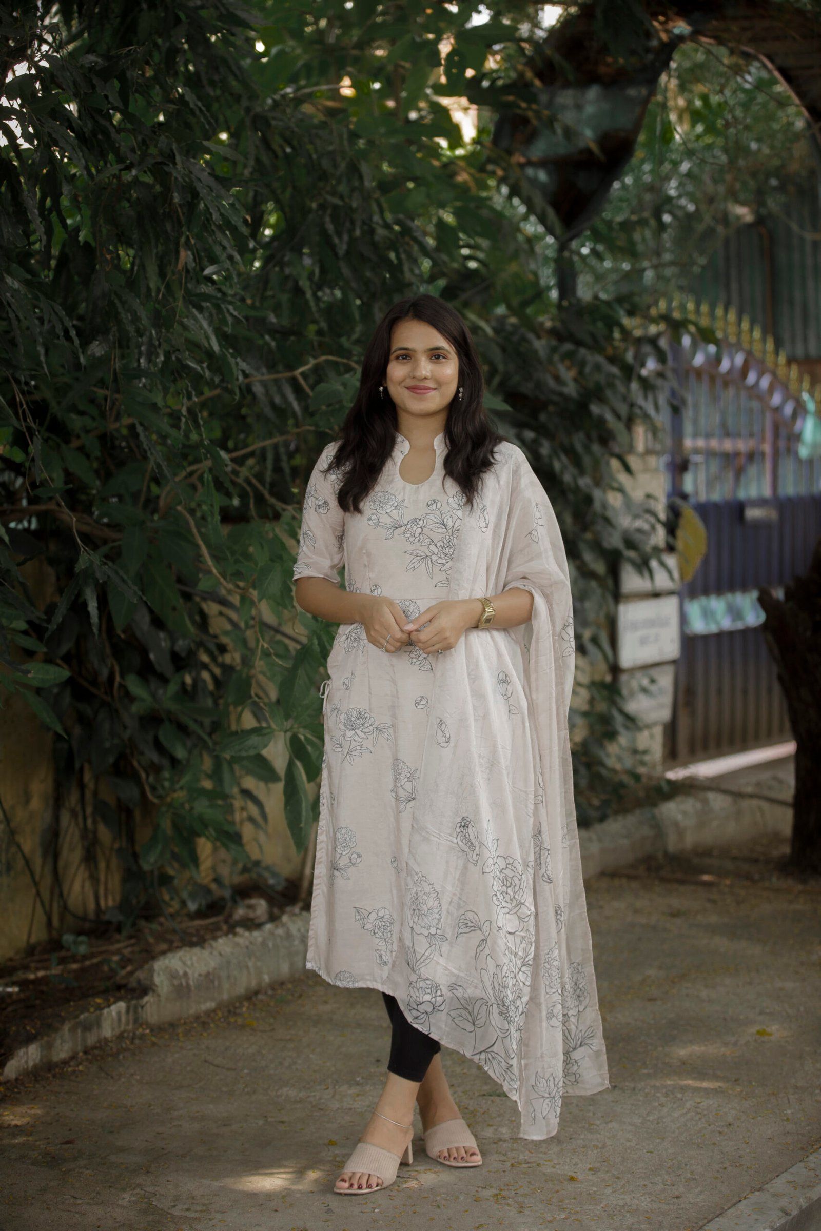 Cream Silk Kurti - Image 12