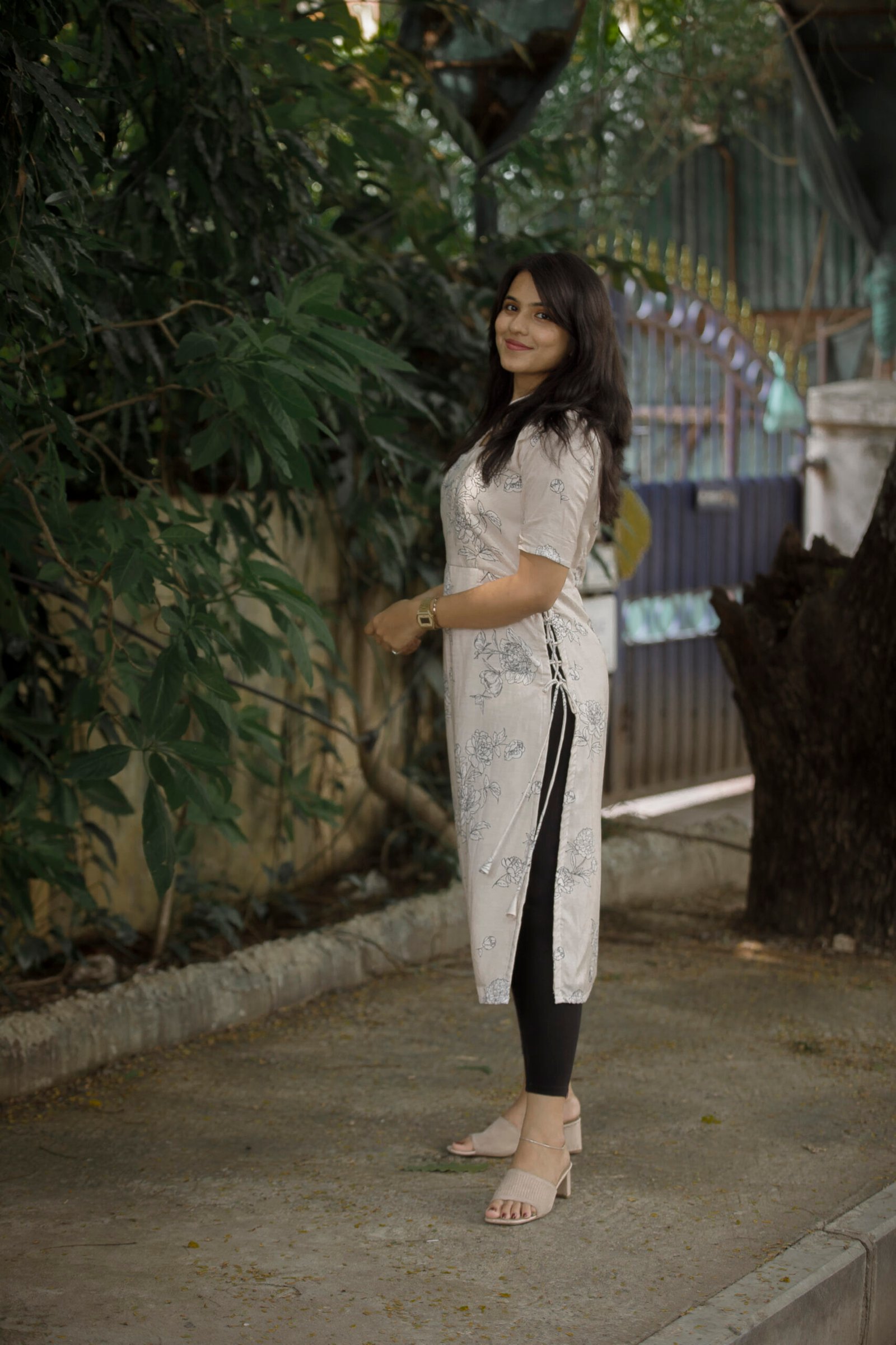 Cream Silk Kurti - Image 7