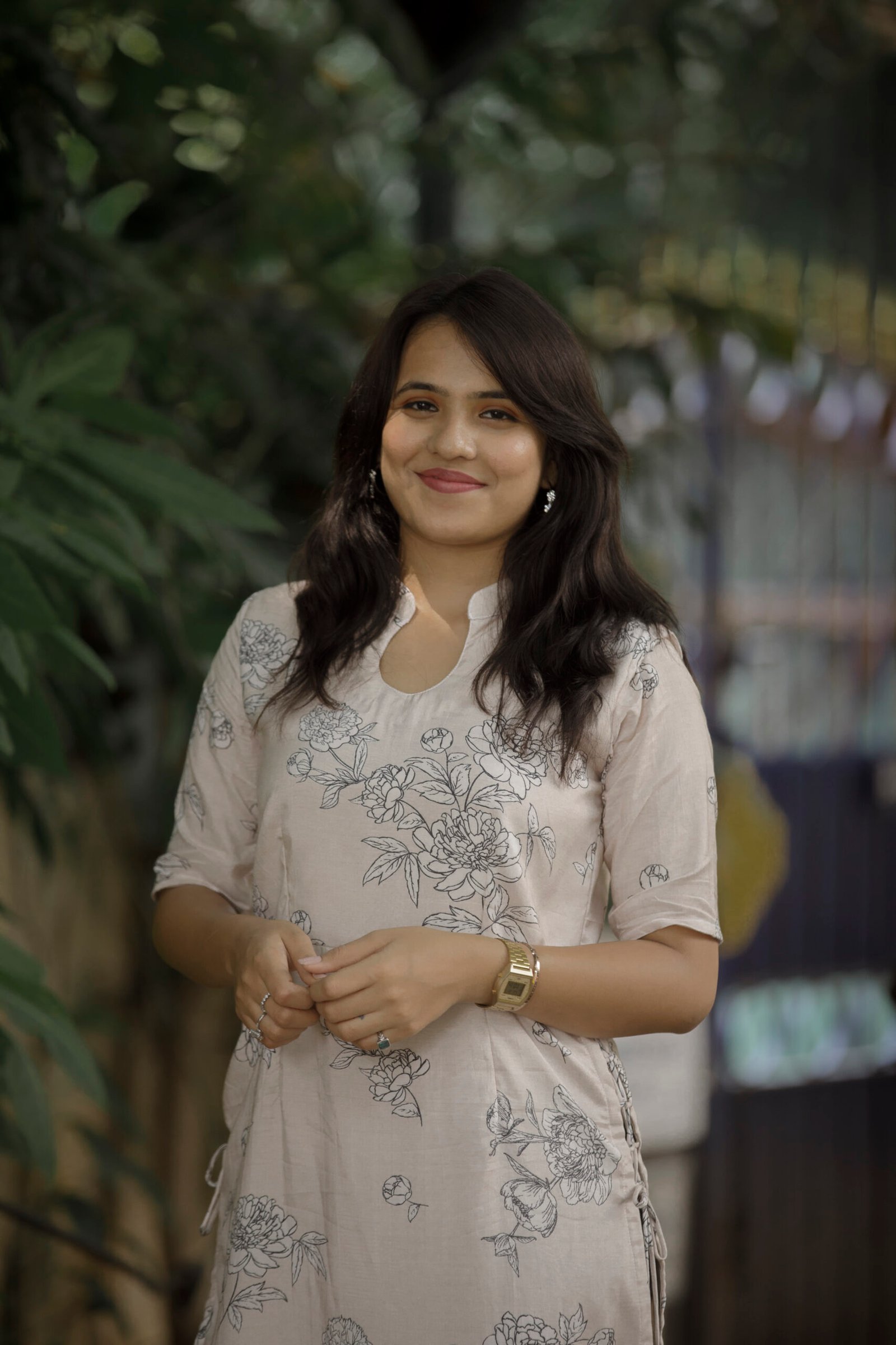 Cream Silk Kurti - Image 4